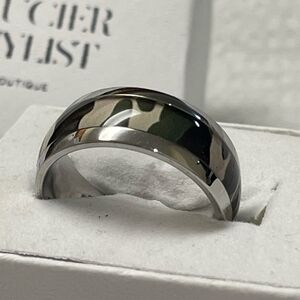 Military Camouflage Stainless Steel Ring